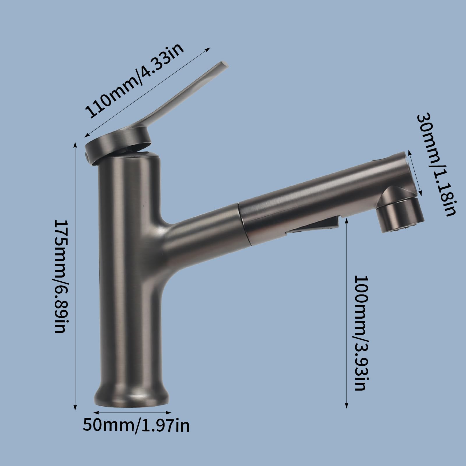 Grifo Bidet Auralum Grifo De Lavabo Con Ducha Extrau00edble 50cm