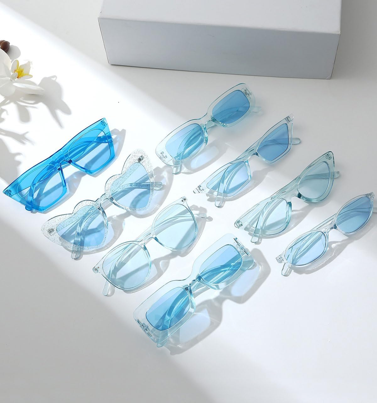 Party Sunglasses Bulk Sunglasses Pack Party Favor Retro Funky Festival Multipack Glasses Set for Women - Image 3