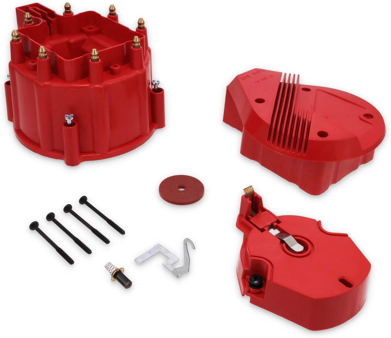 Top Street Performance Universal 8-Cylinder V8 HEI Super Cap & Rotor Kit - Red