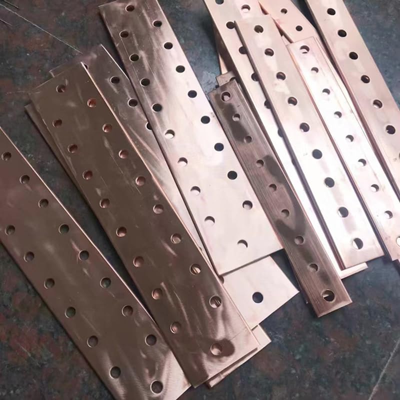 1pcs 4 * 60 * 300 T2 Red Copper Grounding Busbar Equipotential Terminal Copper Bar Row