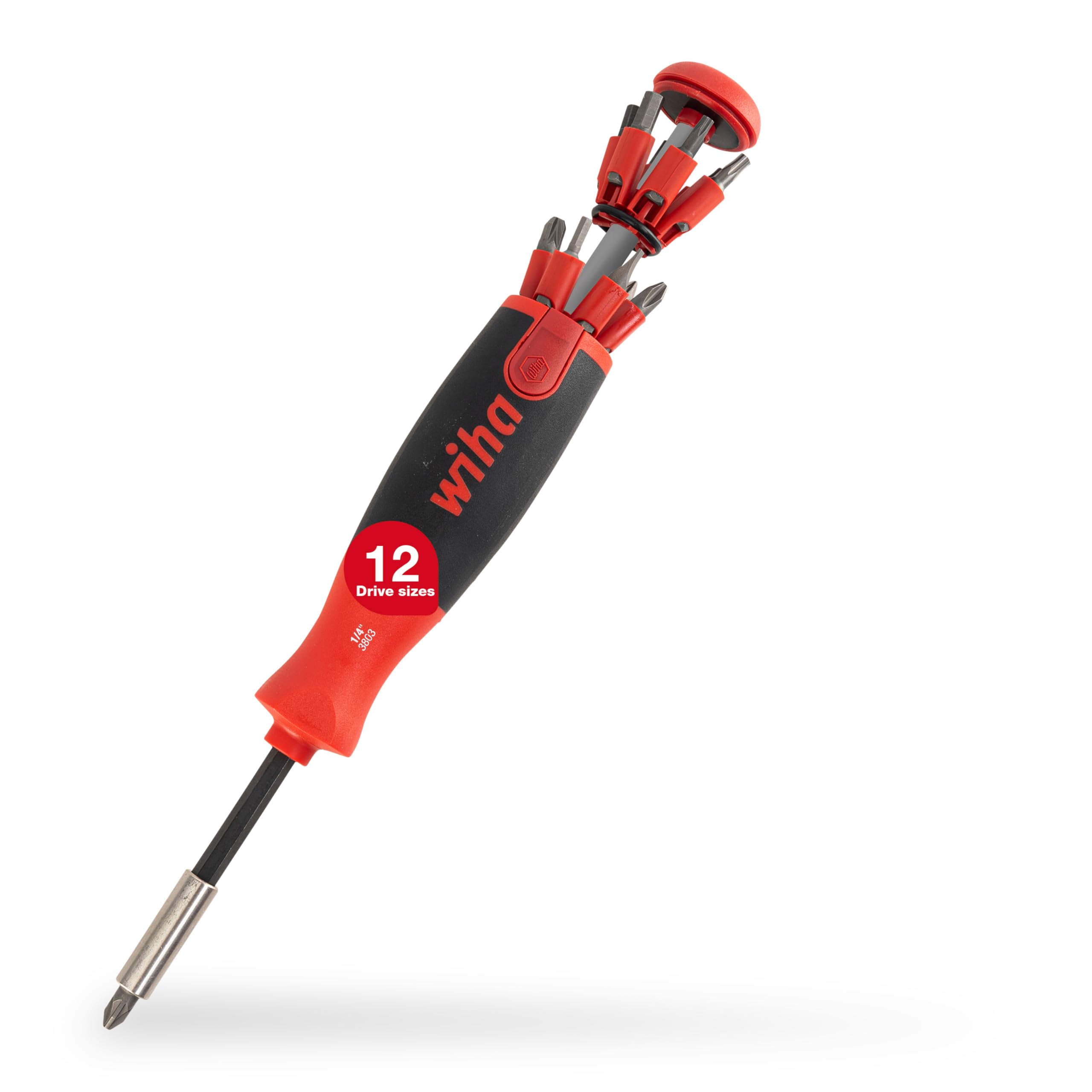 Wiha 38601 3803-02021 Screwdriver with LiftUp 25 magnetic bit magazine