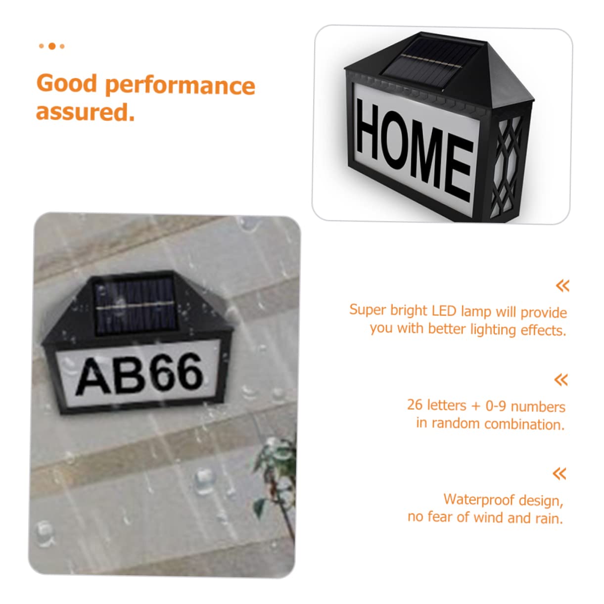 BESTonZON Lampada Solare Per Numero Civico Illuminazione Notturna Per Indirizzi Resistente e Facile Da Installare Per Esterni e Materiale Di Alta Qualità