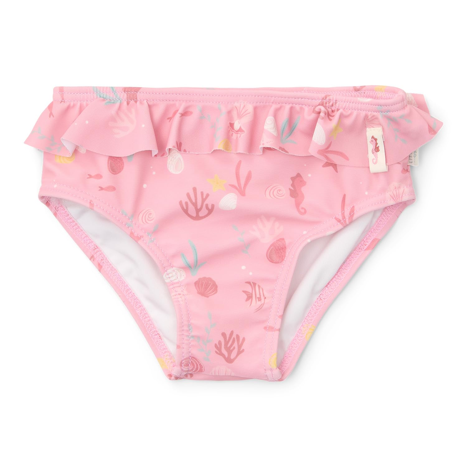 Little Dutch Bikinihose Badehose mit Rüschen für Baby Mädchen (Gr. 74/80) rosa - Ocean Treasures