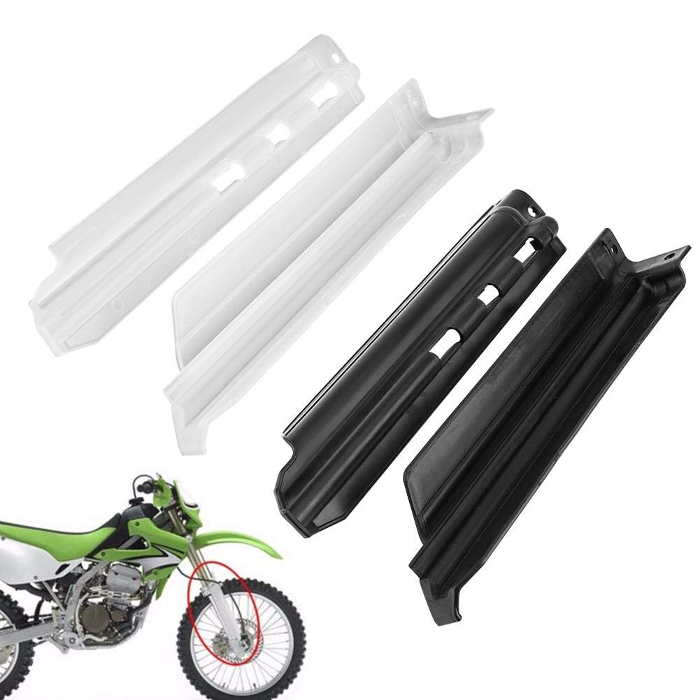 Motorcycle Plastic Front Cover, Senyar 2PCS Motorcycle Front Fork Slider Guards Cover Fits for KLX650 KLX250R KDX200 KLX300R (White)