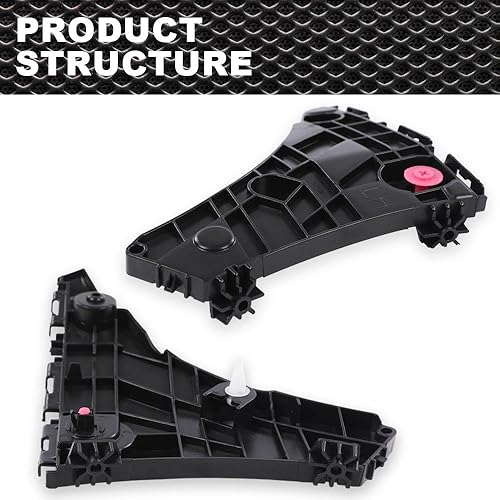 Miniatura 7 de Soportes de parachoques delantero negro para el lado del conductor y el pasajero, compatible con Toyota Tundra 2014 2015 2016 2017 2018 2019 2020