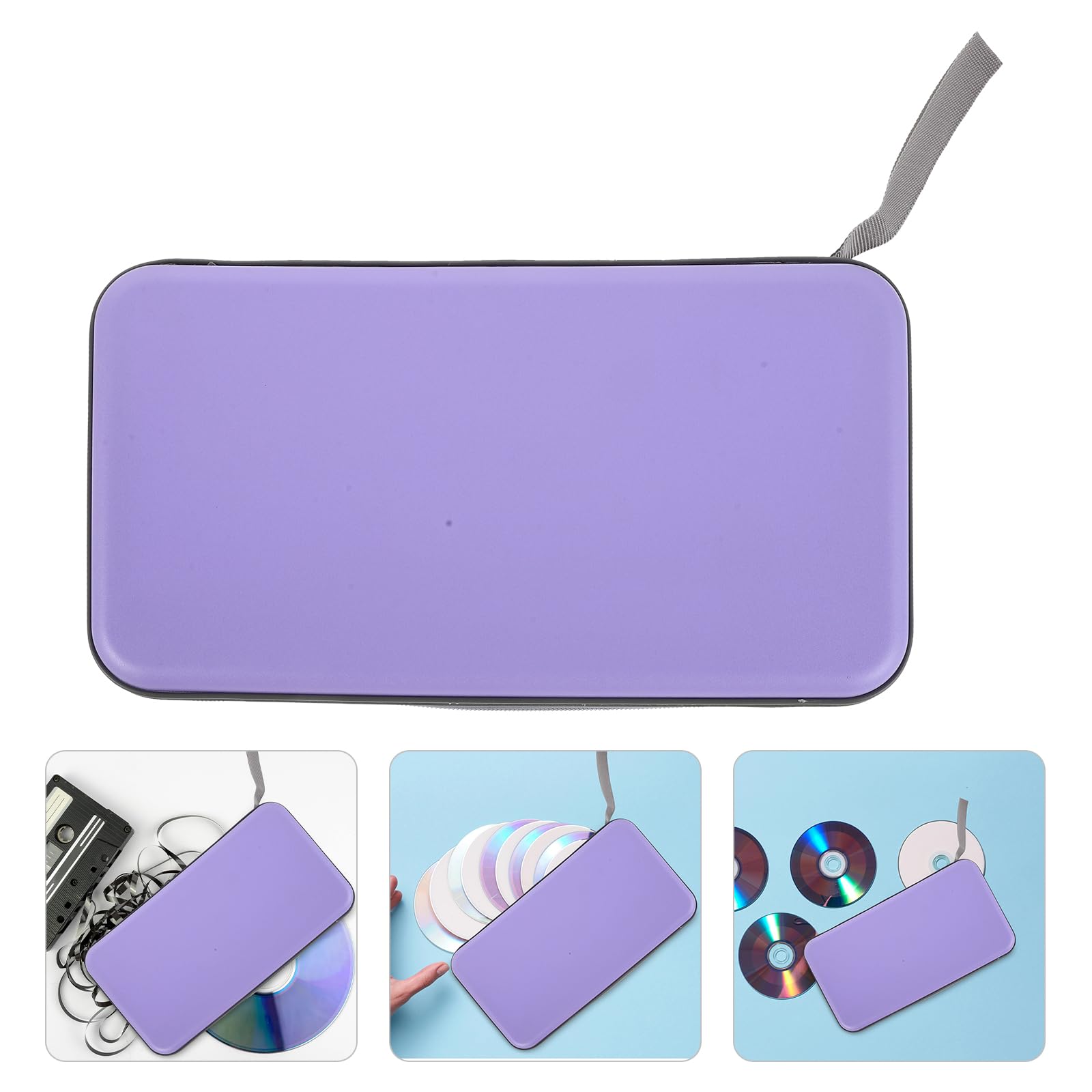 ABOOFAN Étui de Rangement pour CD en Plastique Portable avec Capacité de 80 Disques, Organisation Facile et Design Moderne, pour Voiture et Voyages en Famille
