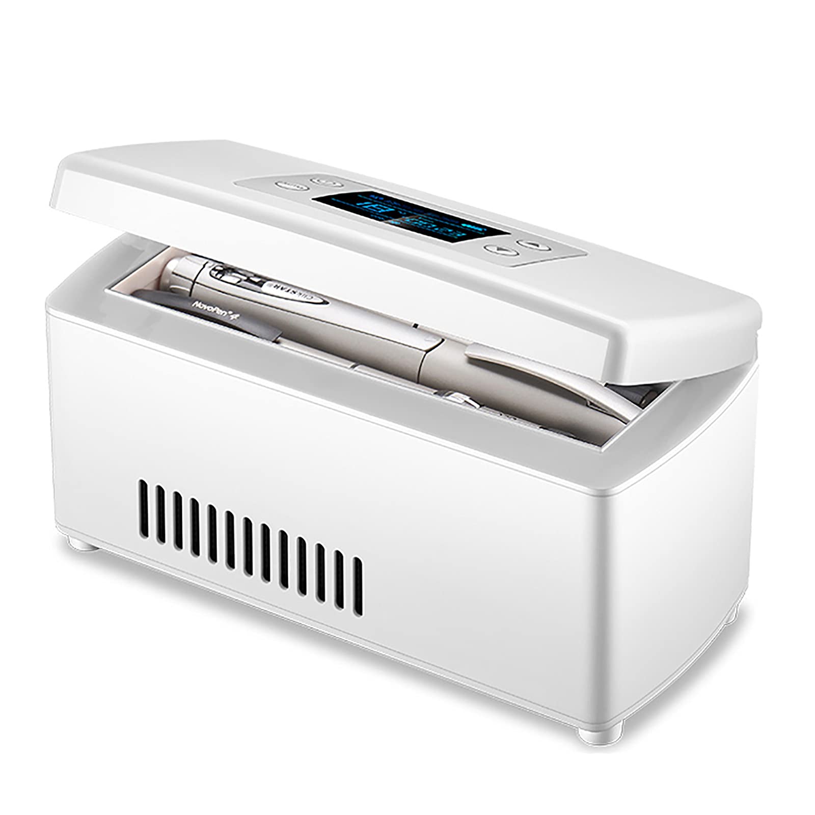 Yclty Refrigerador PortáTil de Insulina Mini Refrigerador Enfriador EléCtrico Nevera Coche Refrigerador de Medicamentos para el Hogar Oficina Viajes 2-18 ° C