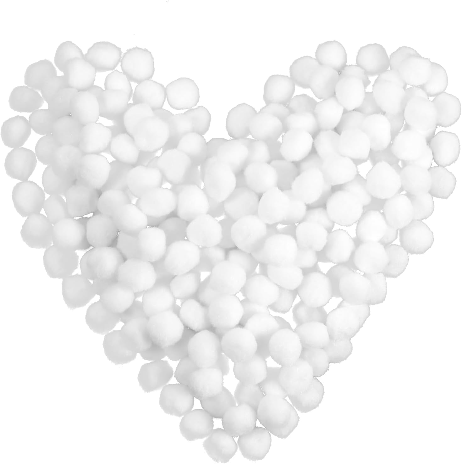 150 Pcs White Pom Poms for Crafts 1 Inch White Pompoms Small Craft Fuzzy Pompom Puff Balls for DIY Art Crafts Projects Home Decorations