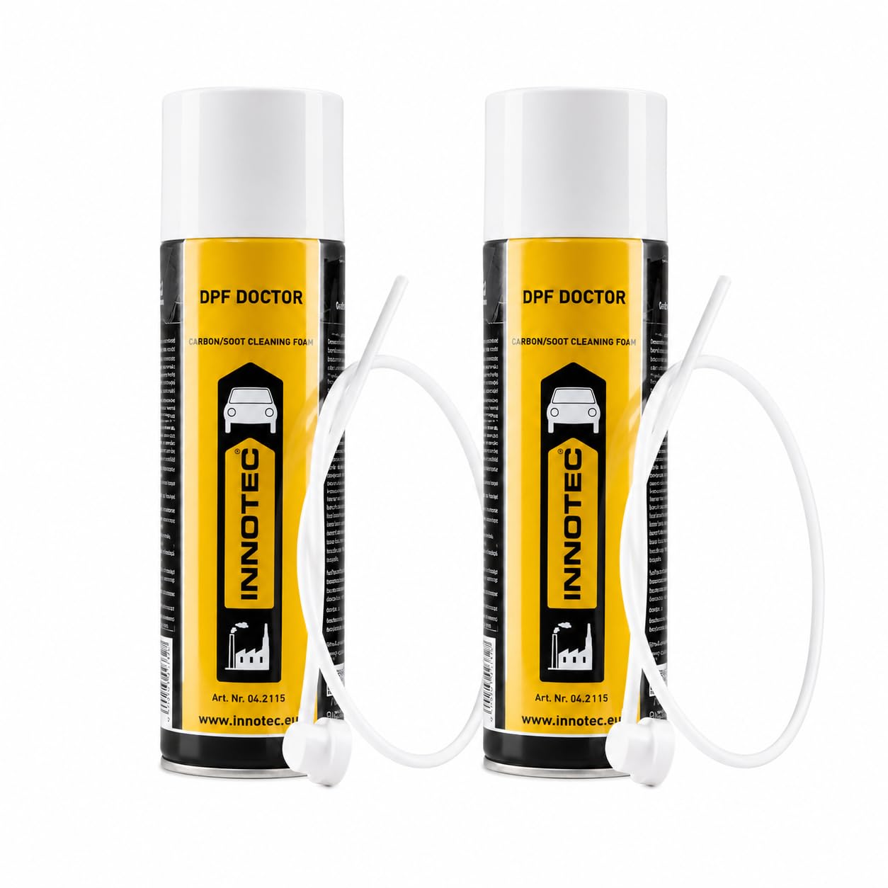 2 Stück Innotec Dieselpartikelfilter Reinger | DPF Doctor - wirksamer Reiniger zum Lösen und Entfernen von Kohlenstoff- und Rußablagerungen in Dieselpartikelfiltern ohne Demontage - 500ml Dose