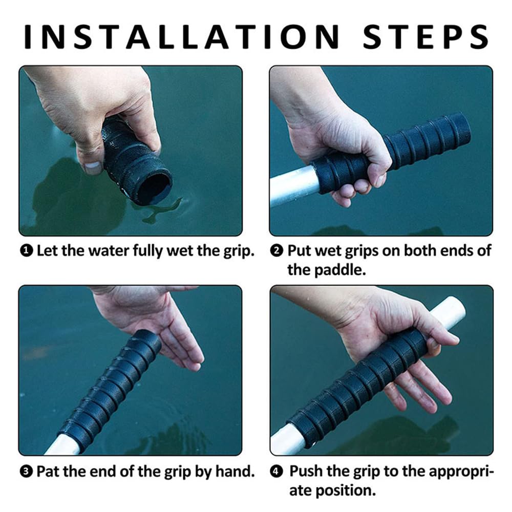 DONGKER Empuñaduras de remo para kayak, 1 par de fundas de silicona para remo de kayak, 13 cm de largo, funda de agarre antideslizante para accesorios de remo al aire libre