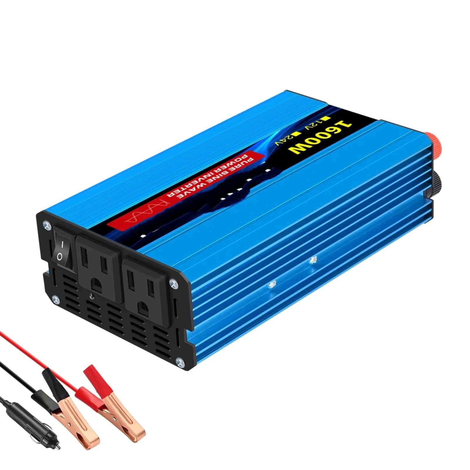 Inverter Onda Pura Inverter Inverter Di Potenza A Onda Sinusoidale Pura Da 12V/24V A 110V CA 16000W 4000W 60Hz Accessori Auto Solare Con LED E Presa USA