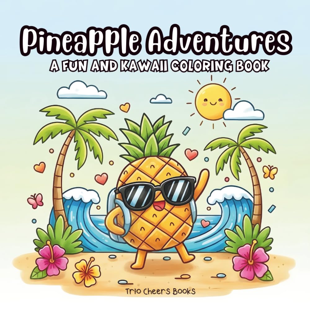 Pineapple Adventures: A Fun and Kawaii Coloring Book