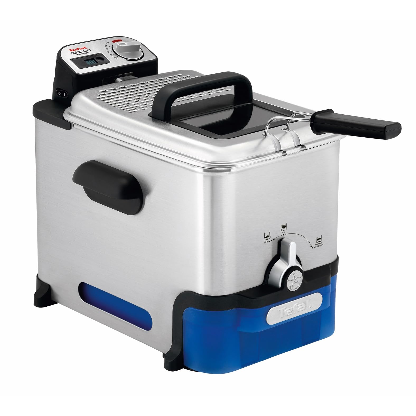 Tefal Oleoclean Pro INOX & Design freidora, 2300 W, 3.5 litros, Acero Inoxidable FR8040