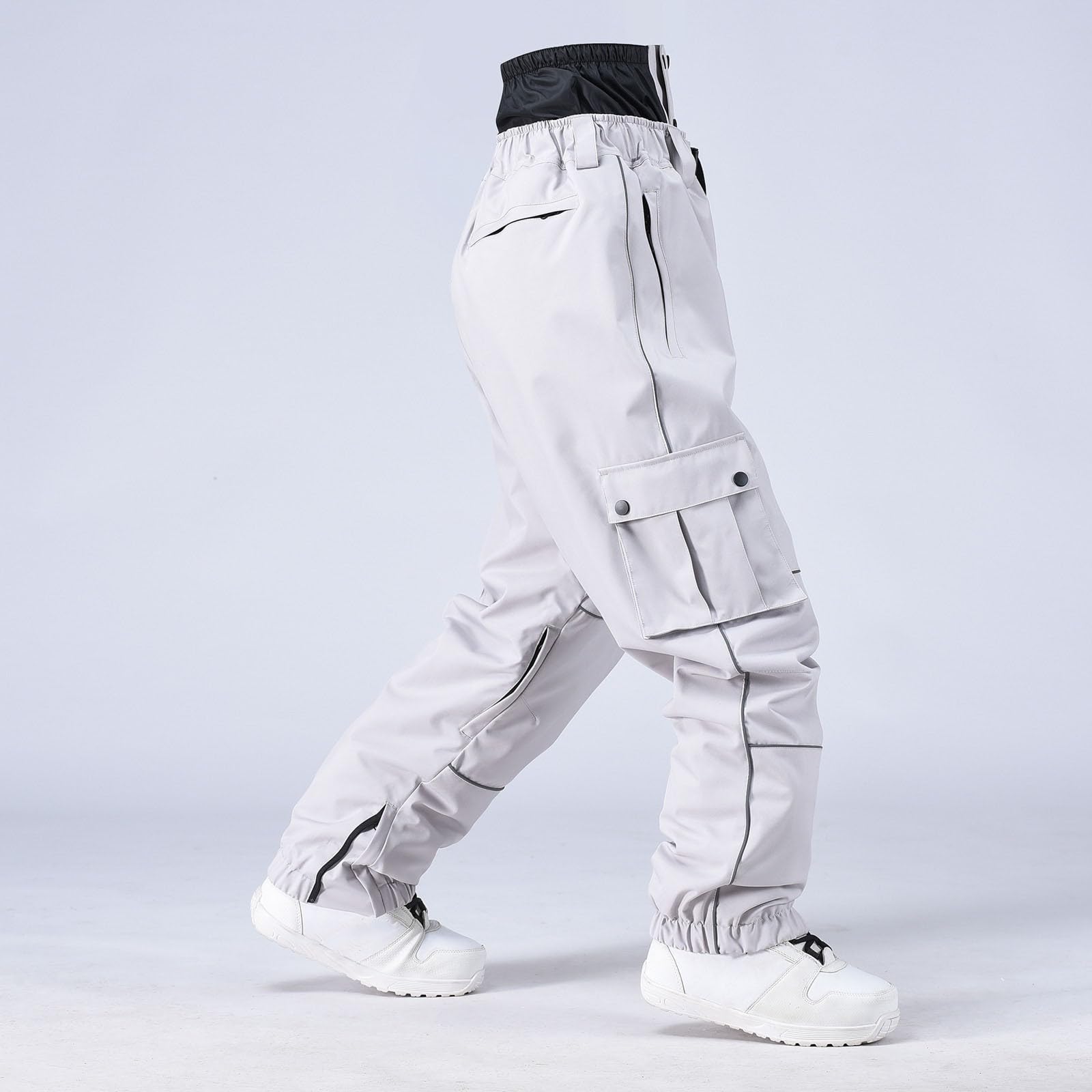 Sunnyuk Completo Sci Uomo Salopette Sci Taglie Forti Tuta Impermeabile Elasticizzati Pantalone Invernale Montagna Pantaloni da Neve Snowboard Termici Curvy