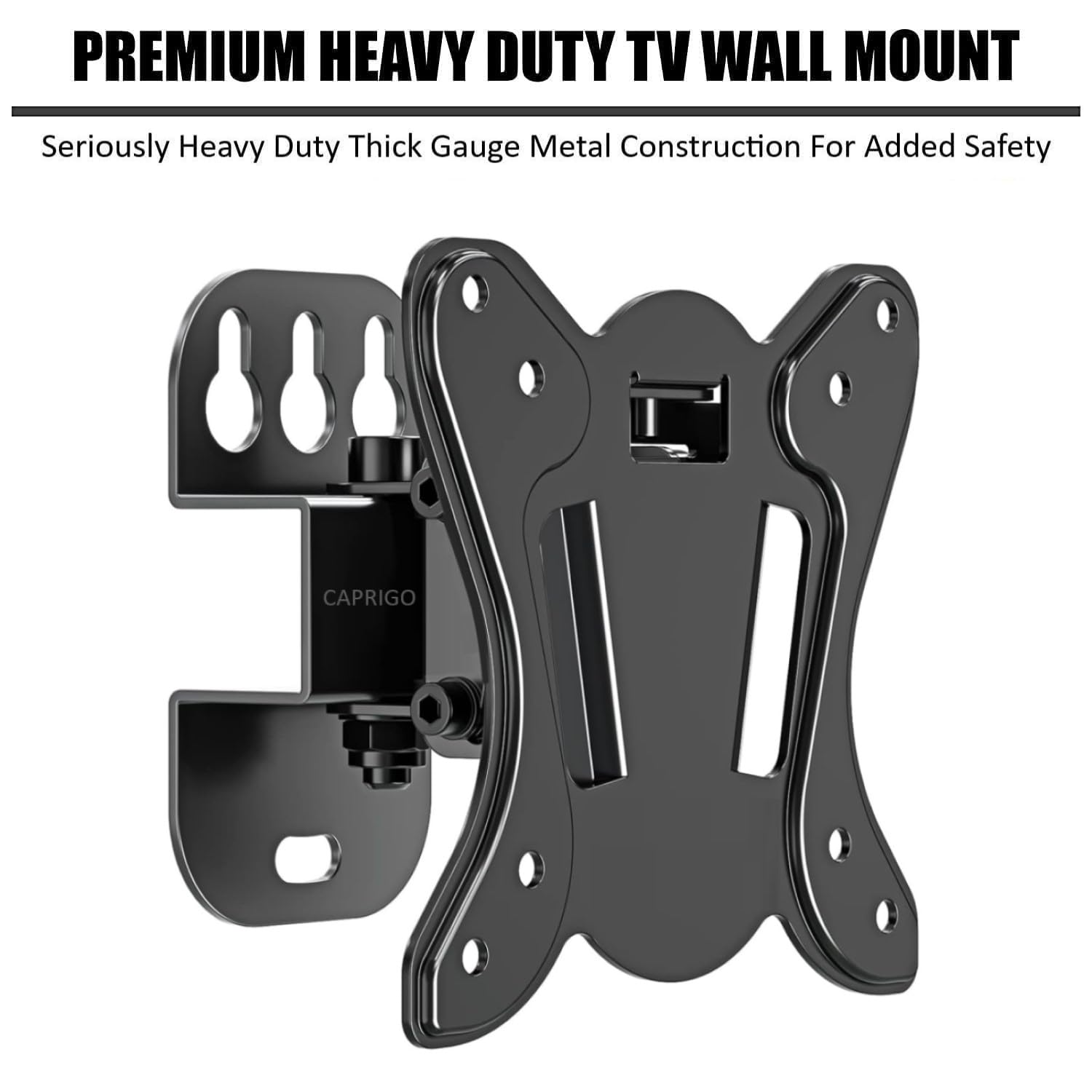 Caprigo Heavy Duty TV Wall Mount Stand for 12 to 27 inches LED/LCD/Monitor Screen's, Full Motion Universal TV & Monitor Wall Mounting Bracket with Swivel & Tilt Adjustments (M414) — Amazon image 2