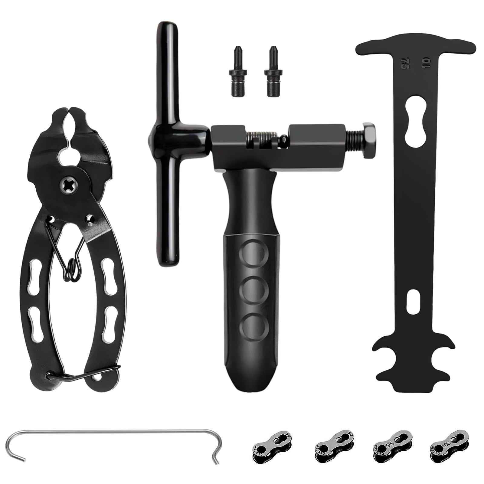 Bike Chain Tool Kit Chain Link Removal Tool Bicycle Chain Tool with Chain Breaker Chain Plier Chain Wear Tool Chain Quick Link for BMX Bike 6/7/8/9/10 Speed Mountain&Road Sports Cycle Repair