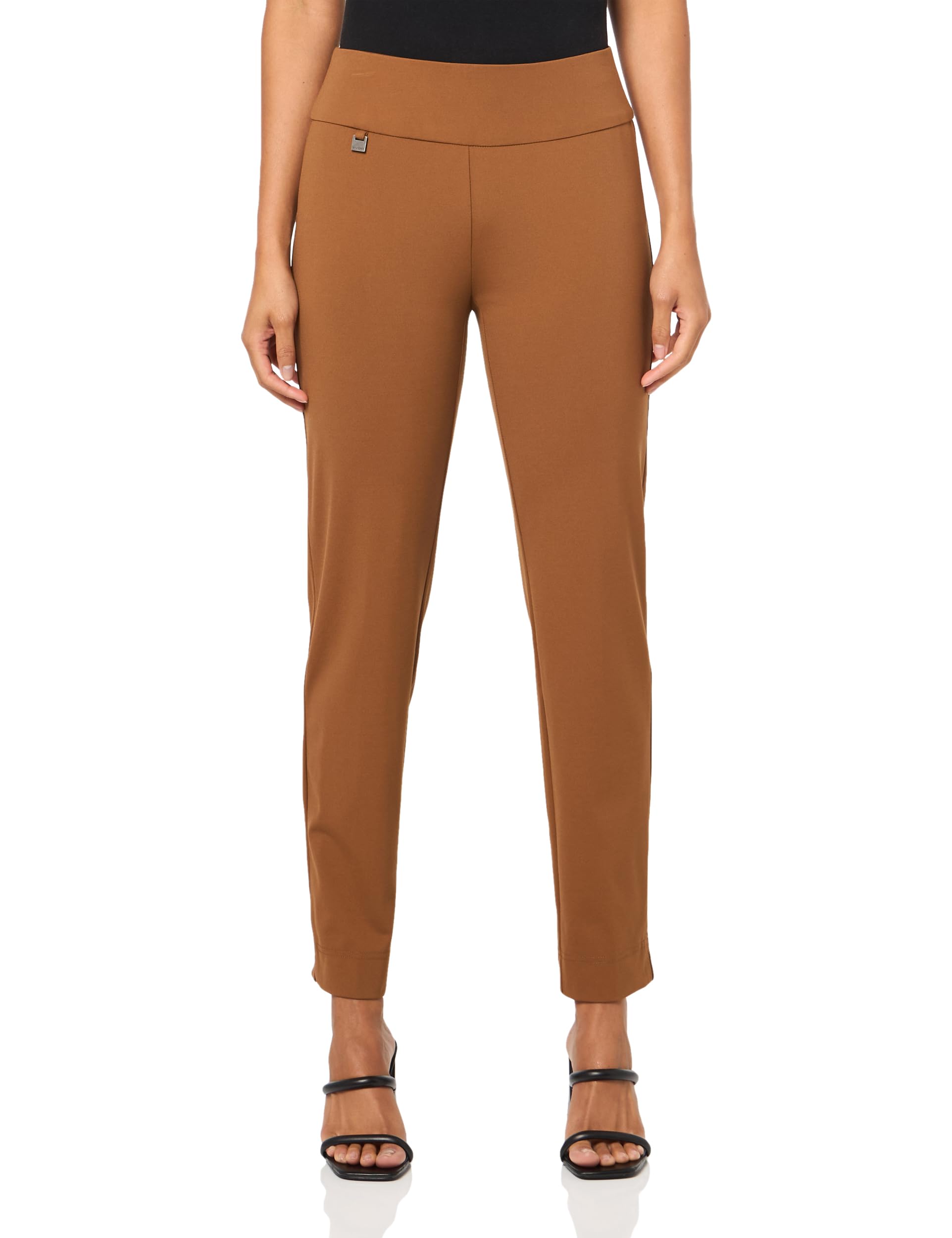 SLIM-SATION Womens Wide Band Elastic Waist Pull-on Ankle Pant