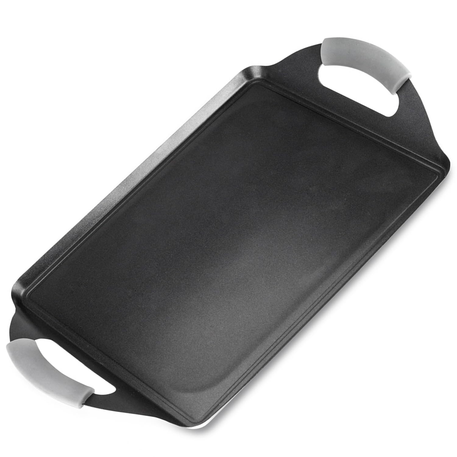 Alza Teppanyaki - Plancha Rectangular 47x21 cm, Acero Inoxidable 18/10, Antiadherente Tricapa Quantanium, Todas las Cocinas, Inducción, Horno