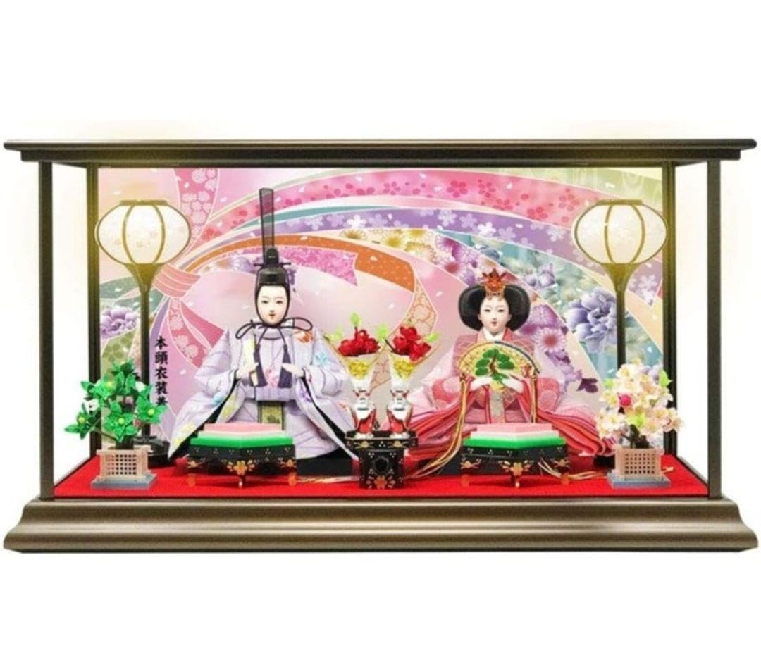 ☆極美品☆雛人形 恵月 本頭衣装着 ケース入り Amazon | 雛人形 本頭衣装着 恵月 Lパステル | 平飾り | おもちゃ
