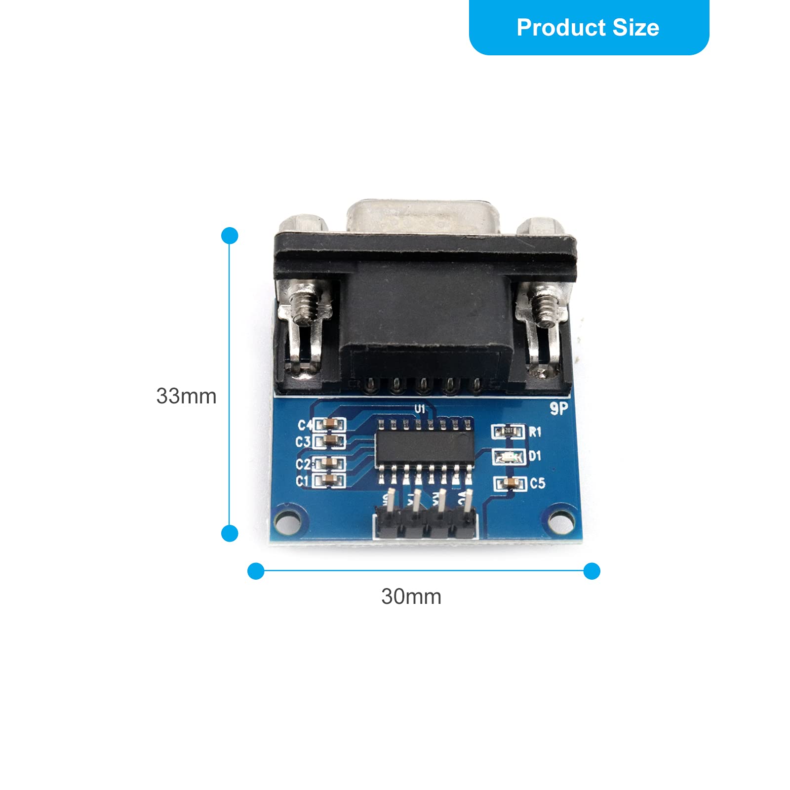 ARCELI 5 pezzi MAX3232 - Modulo di collegamento a presa TTL seriale a scheda convertitore TTL DB9 adatto per aggiornamenti di attrezzature come DVD