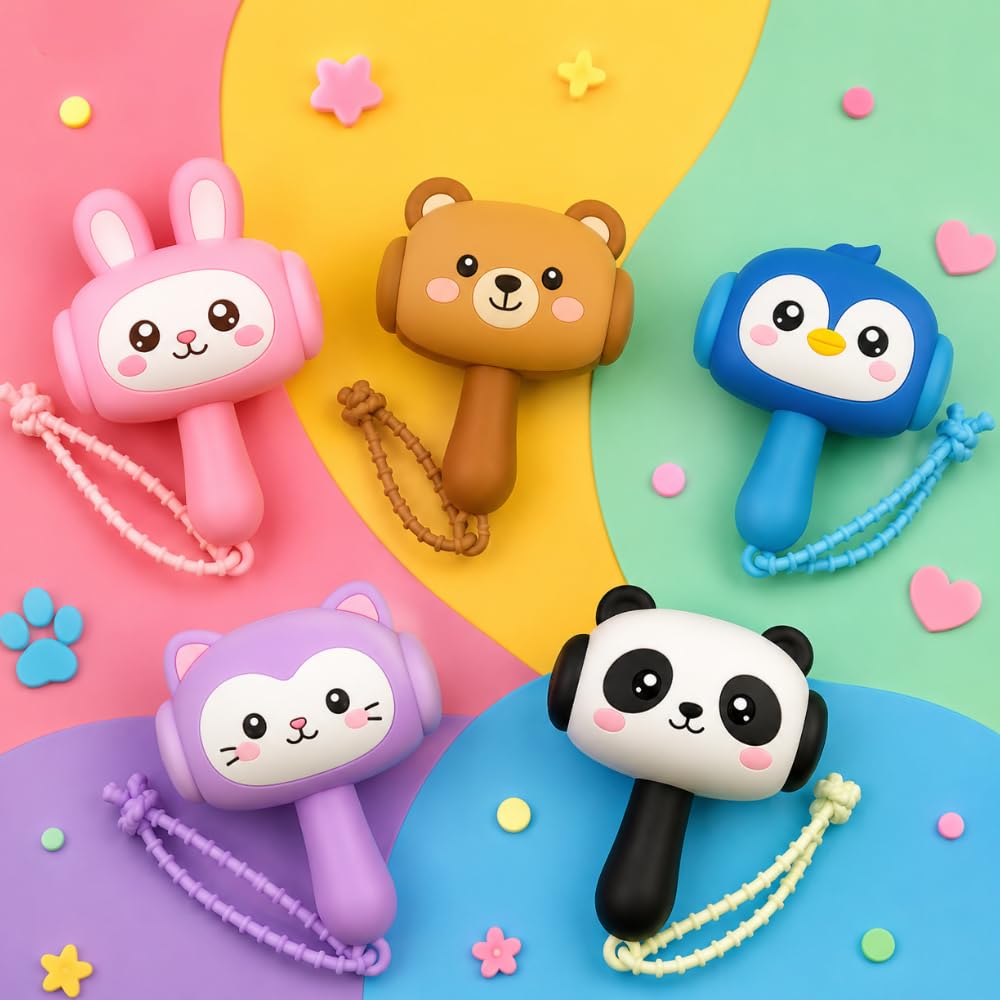 Mini Hammer Shaker Toy Keychain for Kids Adults & Stress Relief School College Hand Bag Hanger Pendant Ages 3+ (Hammer)-image-14