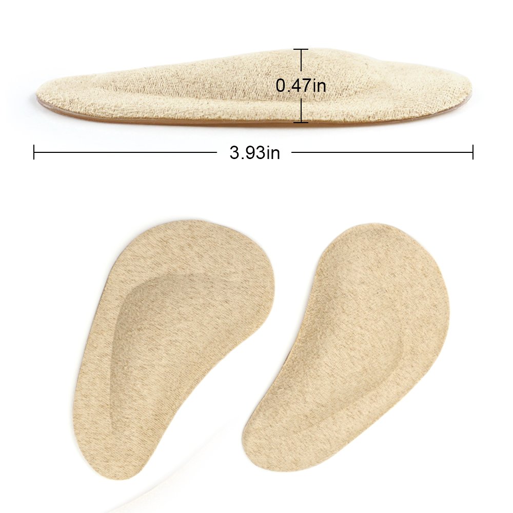 Plantillas de soporte para arco de Dr. Foot para pies planos, fascitis plantar, aliviar el dolor para mujeres y hombres – 2 pares (beige)