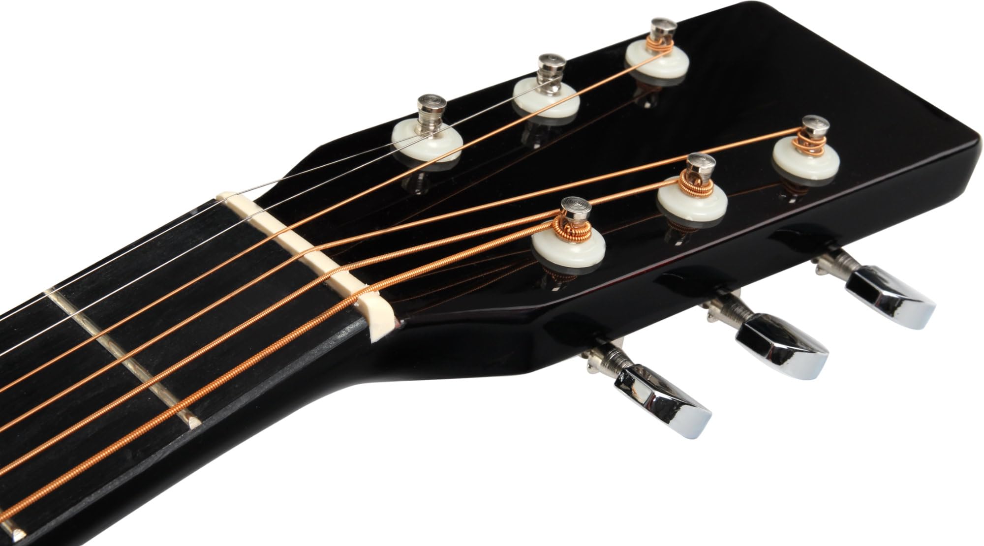 Classic Cantabile WS-10BK-LH Chitarra Western Dreadnought Corde in Acciaio Mancini Sinistrorsa Nera