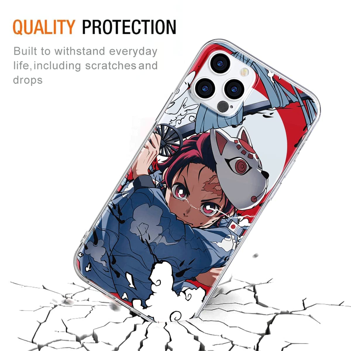 Custodia Per Xiaomi Redmi 12 (2 Pezzi) – Cover Morbida In TPU Trasparente Con Design Anime Demon Slayer Tanjirou E Nezuko - 3
