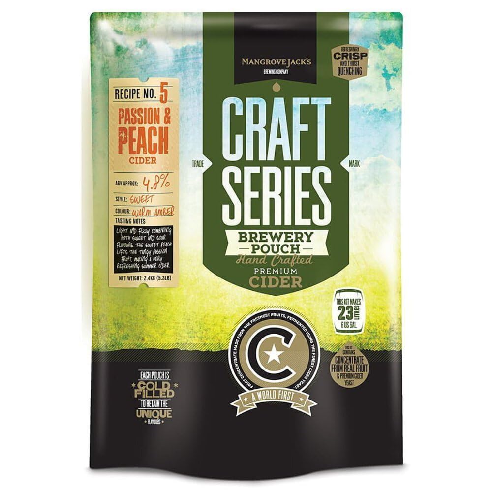 Mangrove Jack's Craft Series Peach and Passionfruit Hard Cider Pouch