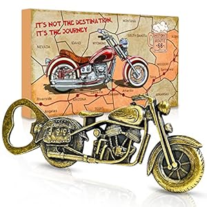 Gifts for Men Dad – Funny Valentines Day Gifts for Men Dad Bottle Opener Novelty Bronze Motorcycle Gifts for men Who…