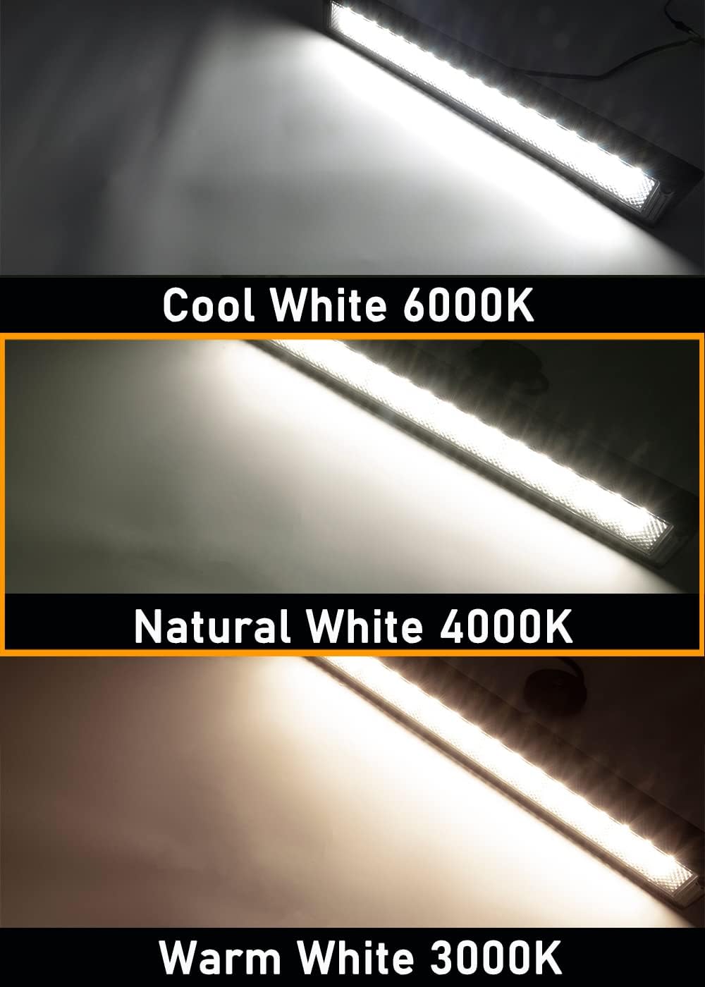 Raycharm 22.4" RV & Boat Exterior LED Porch Light Fixture, 40° Down Angle Flood Beam, 4000K Natural-White, 12V/24V DC, High Lumen Output Low Current Draw, Waterproof White Finish, 1-Pack