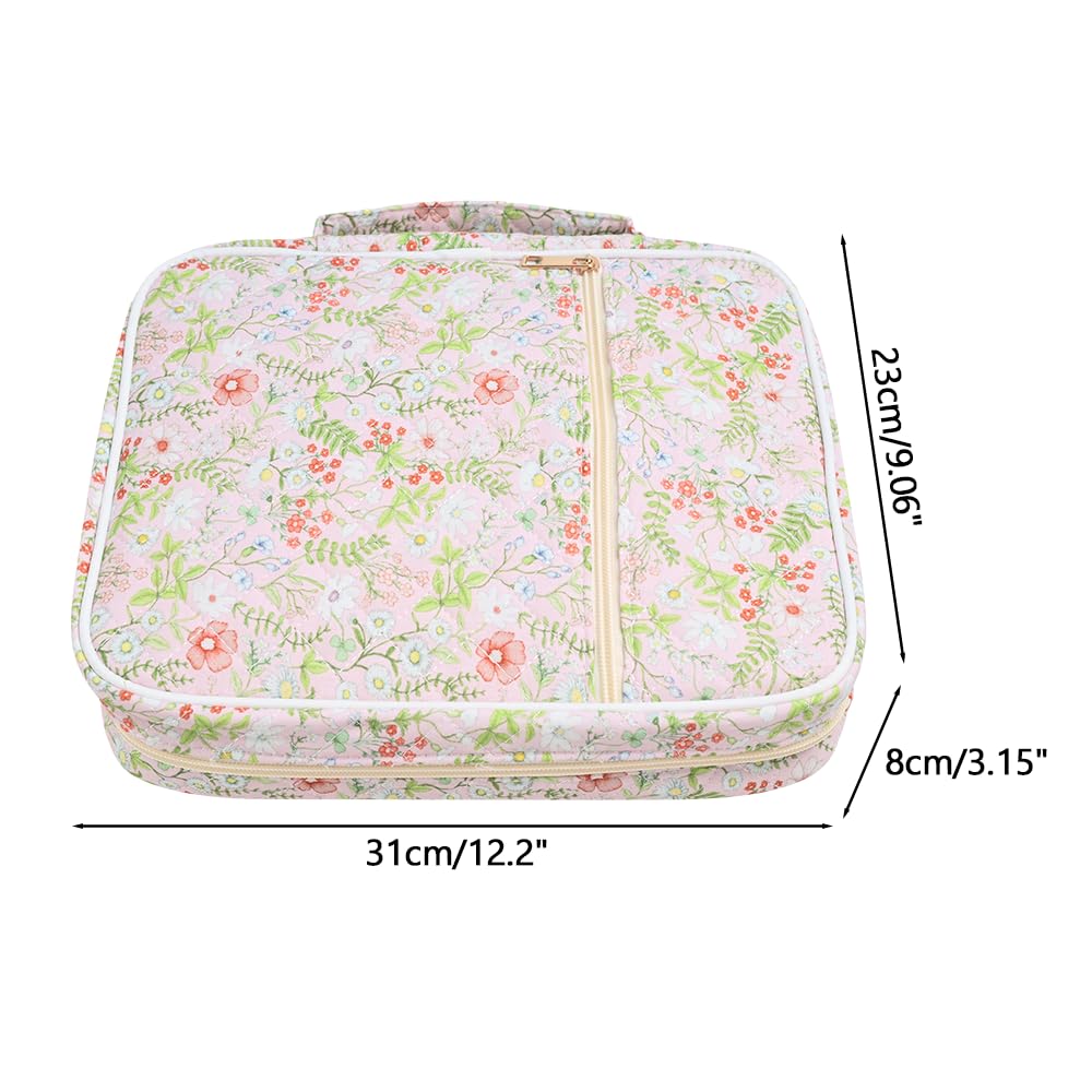 BDKMMS Carrying Book Case, 12.29Inch Portable Bible Cover with Comfortable Handle Multi-Pockets Carrying Case for Bibles Books Accessories - Image 4