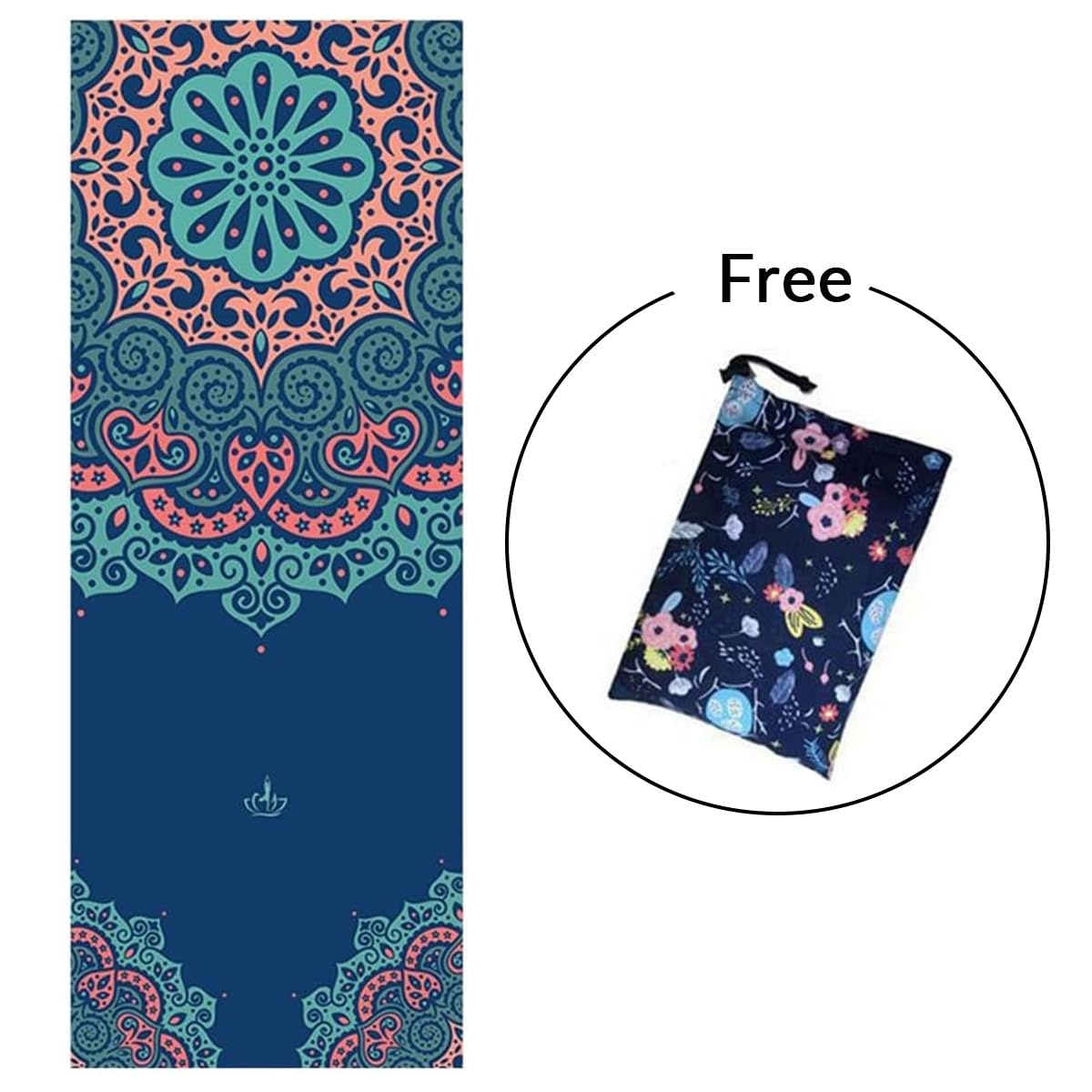 Morbuy Toalla de Yoga Antideslizante Toalla, Esterilla de Yoga para Viajes Plegable Secado para Caliente Yoga Toalla Microfibra Antideslizante