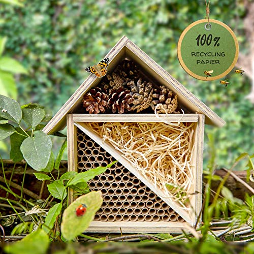 bambuswald© 100 Nisthülsen mit Ø 10mm | 15cm Länge für Wildbienen - 100% ökologische Pappröhrchen für Insektenhotel… – Bild 6
