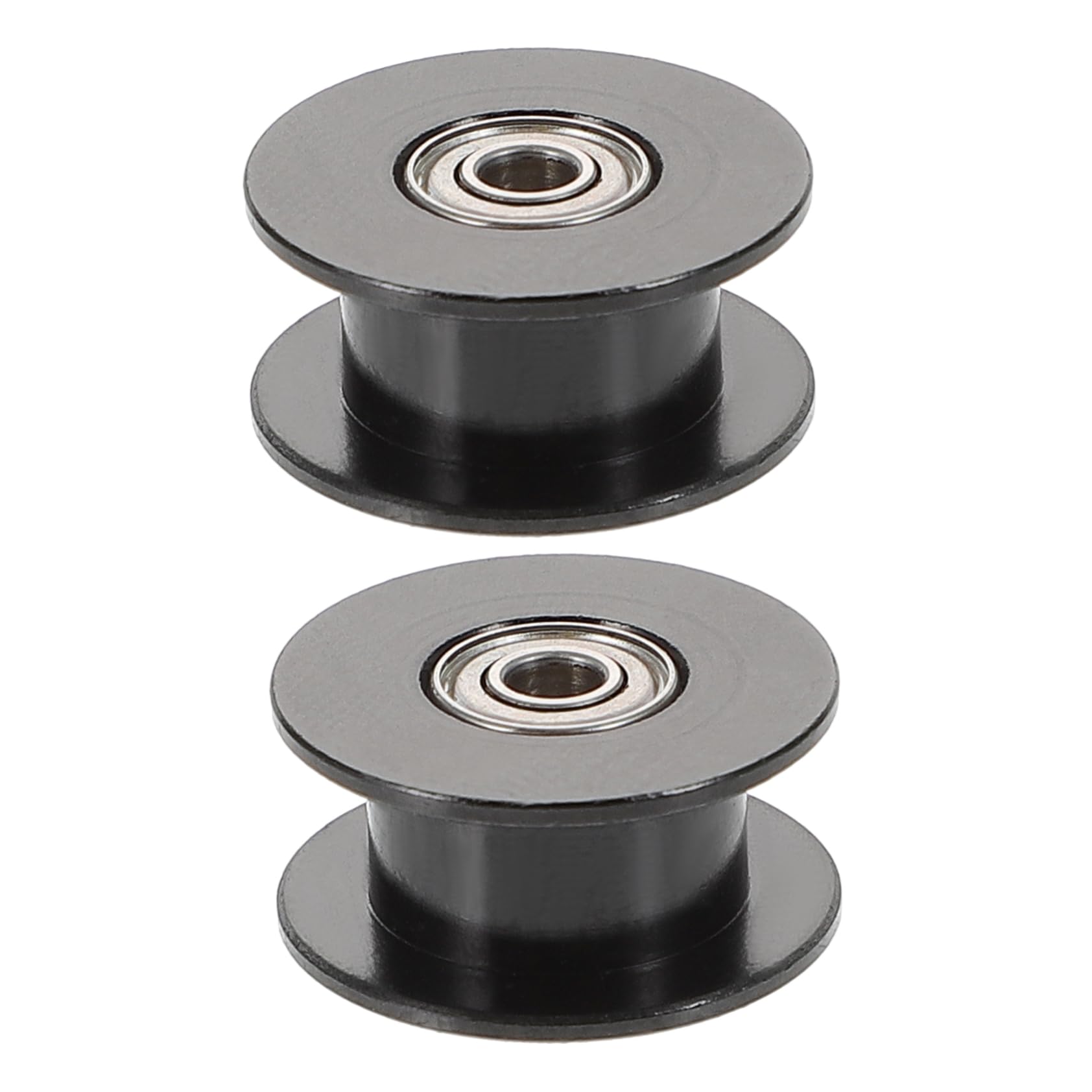 2pcs 20 20 Tooth Pulley 3D Printer Gt2 Pulley Idler Timing Pulley Gt2 Timing Pulley Idler Pulley 2gt Pulley Roller Wheels Synchronous Wheel Timing Belt Wheel Black Aluminum Alloy FUNOMOCYA