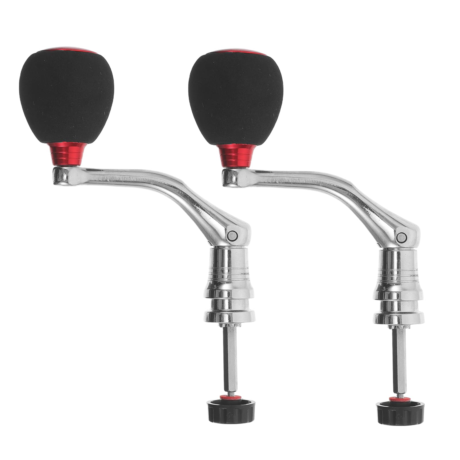 Mango para Carrete de Pesca Metálico Rojo, Compatible Modelos Medianos 2000-3000, 2 Piezas con Empuñadura Eva Antideslizante para Carretes Spinning y Repuestos Deportivos