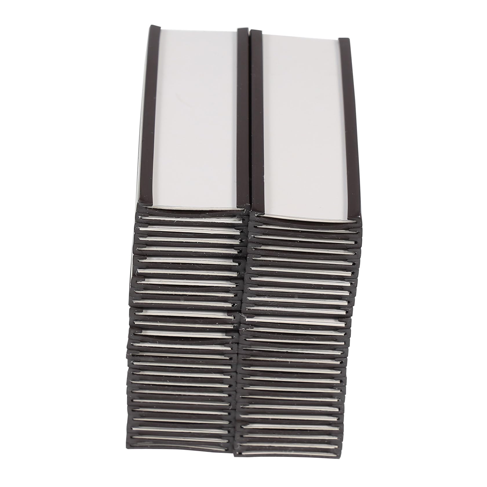 ABOOFAN Clip Magnetica Porta Etichette 50 Pezzi Facile da Installare in Gomma e Carta per Scaffali e Prezzi Design Semplice e Pratico per Ufficio e Magazzino