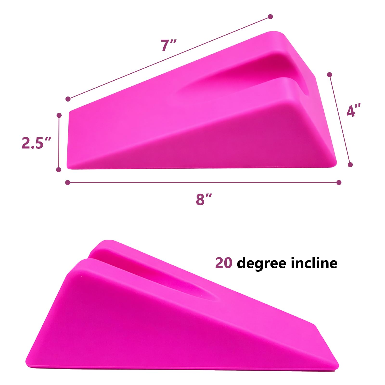 EDWERD Concept Wedge – Triangle de mobilisation des extrémités pour soulager la douleur de la colonne vertébrale, 1 pièce (rose)
