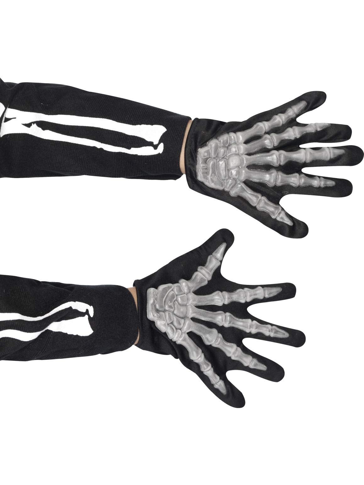 Skeleton Gloves, Child, Black Halloween