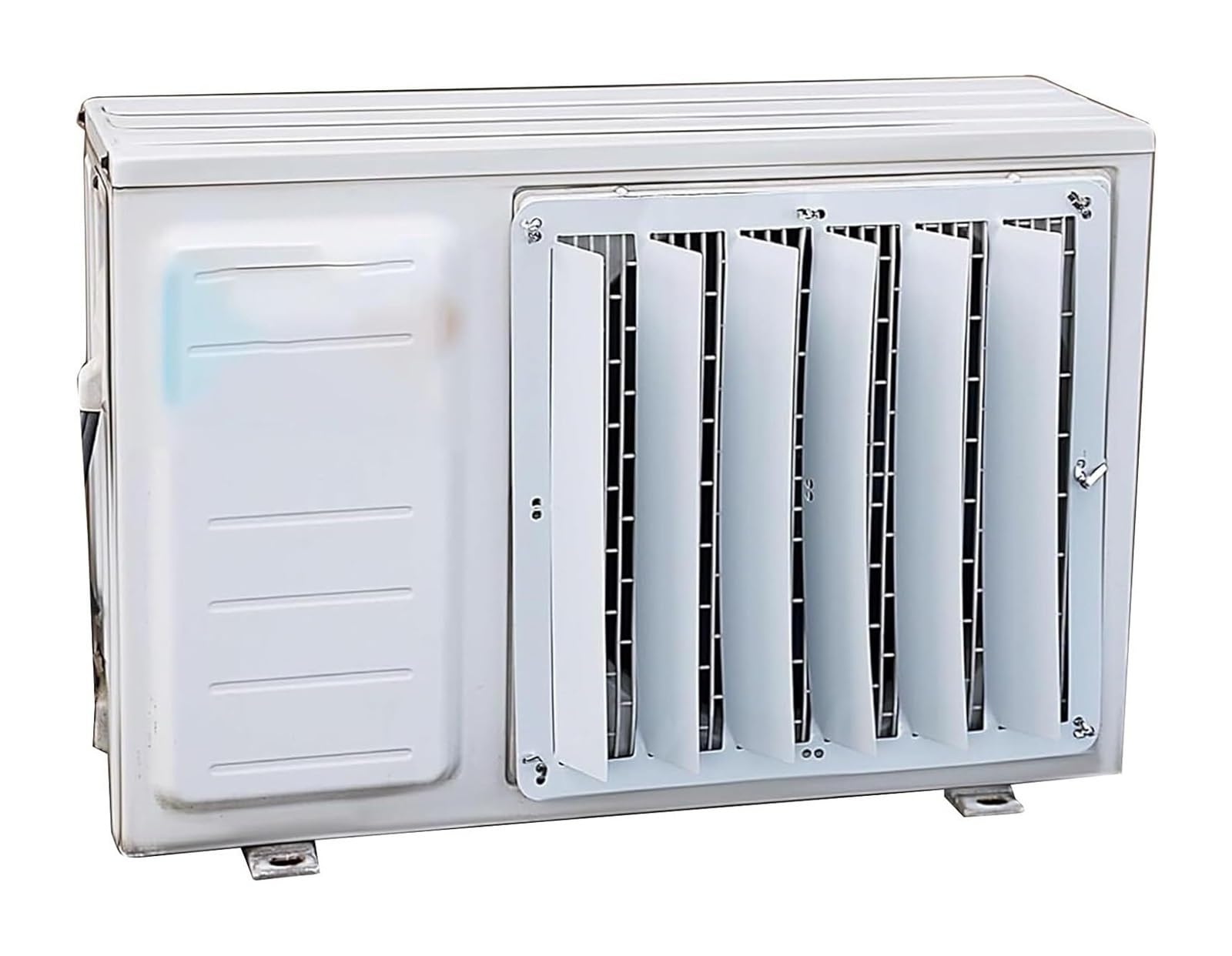 AVkgwrtb Stainless Steel Ac Vent Deflector, Air Conditioner Outdoor Cover Bracket Galvanized Steel Baffle Deflector Vent Screen 43-60cm(48cm/18.9in)