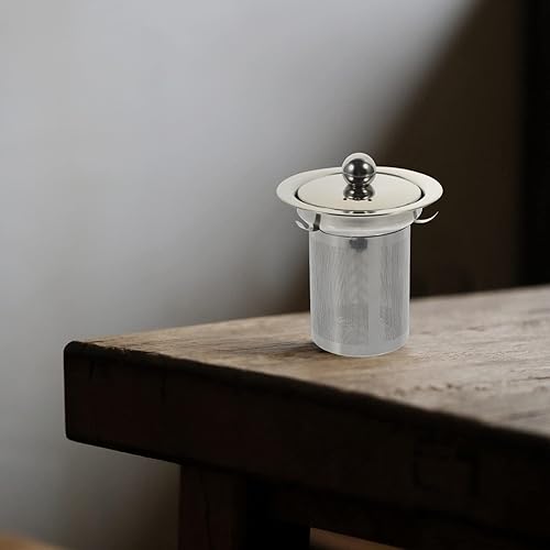 Miniatura 2 de Colador de malla de acero inoxidable, infusores de té sueltos, filtro de hojas de té con tapa, tetera de metal más empinada, infusores de hojas