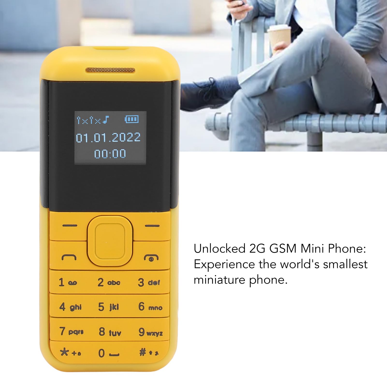 Goshyda Handy, Kompaktes Design, Dual-Nano-SIM-Karten, Geringere Strahlungsrate, Eingebauter Lithium 57 G, mit Ladekabel, Zum Schutz Schwangerer Frauen und Kinder vor Strahlung