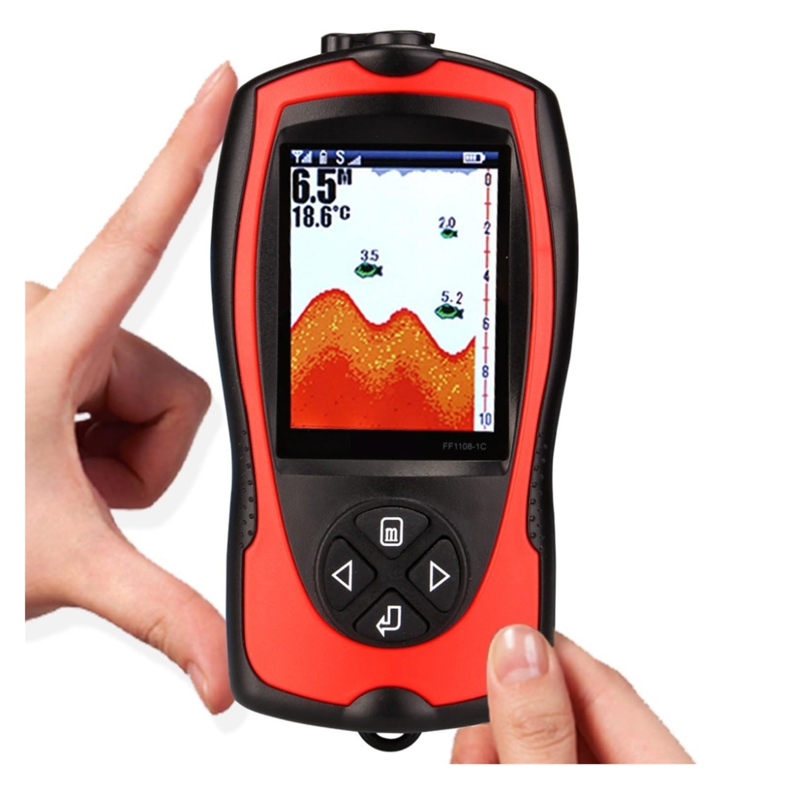 Ecoscandaglio wireless ricaricabile ecoscandaglio TFT a colori da 2,4 pollici,Alta definizione