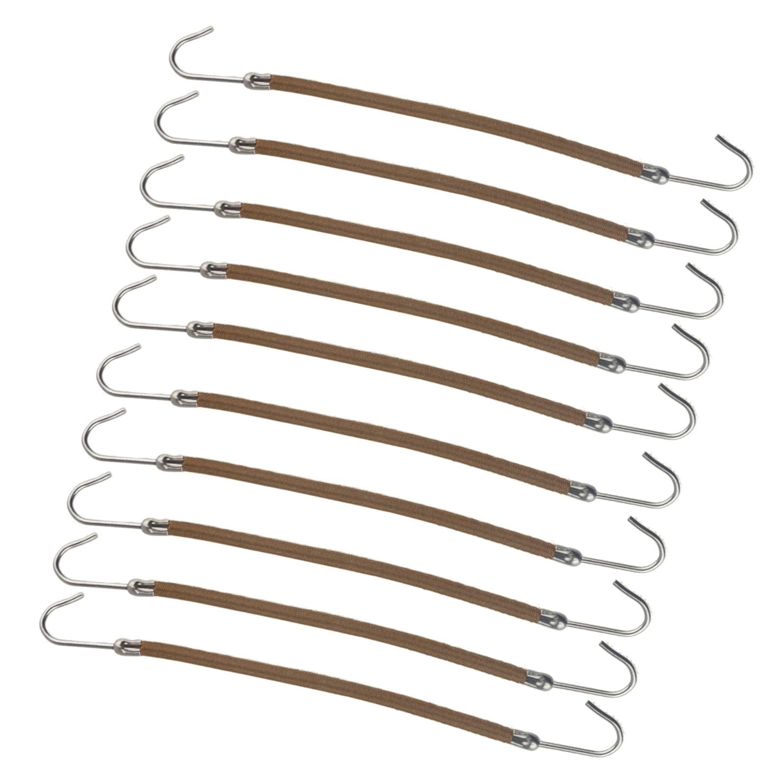Paquete de 10 ganchos elásticos para el cabello, coleteros coloridos y cómodos, accesorios para el cabello para coletas, color marrón oscuro