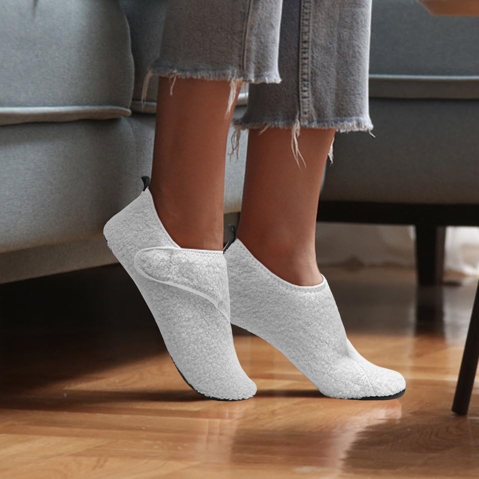 House Slippers for Women Men Indoor Barefoot Slippers Socks Slip on House Shoes Comfy Slippers for Home Bedroom Travel Yoga