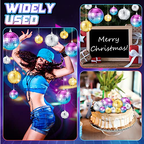 25 Pcs Disco Balls Ornament Mini Reflective Disco Ball Disco Party Hanging Decorations With Lanyard For Dance Music Party Decoration, 2 Inch 3.14 Inch 4 Inch (Multicolor) #TOP4