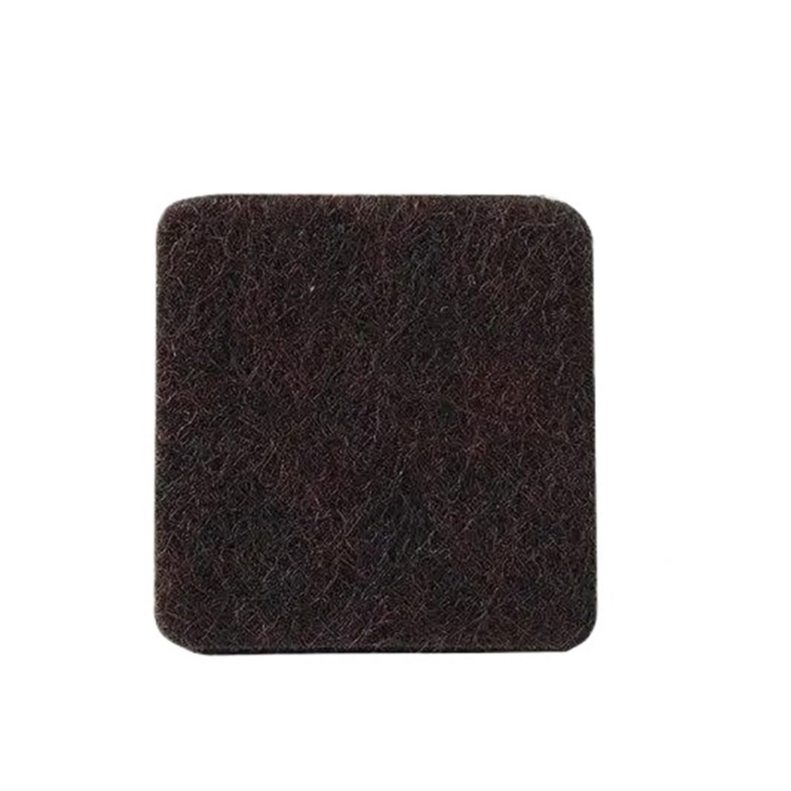 Furniture Pads Felt Furniture Pad Round Chair Legs Anti Scratch Floor Protector Self-Adhesive Sliders for Hardwood Floors Table Couch(Brown 35mm Square)