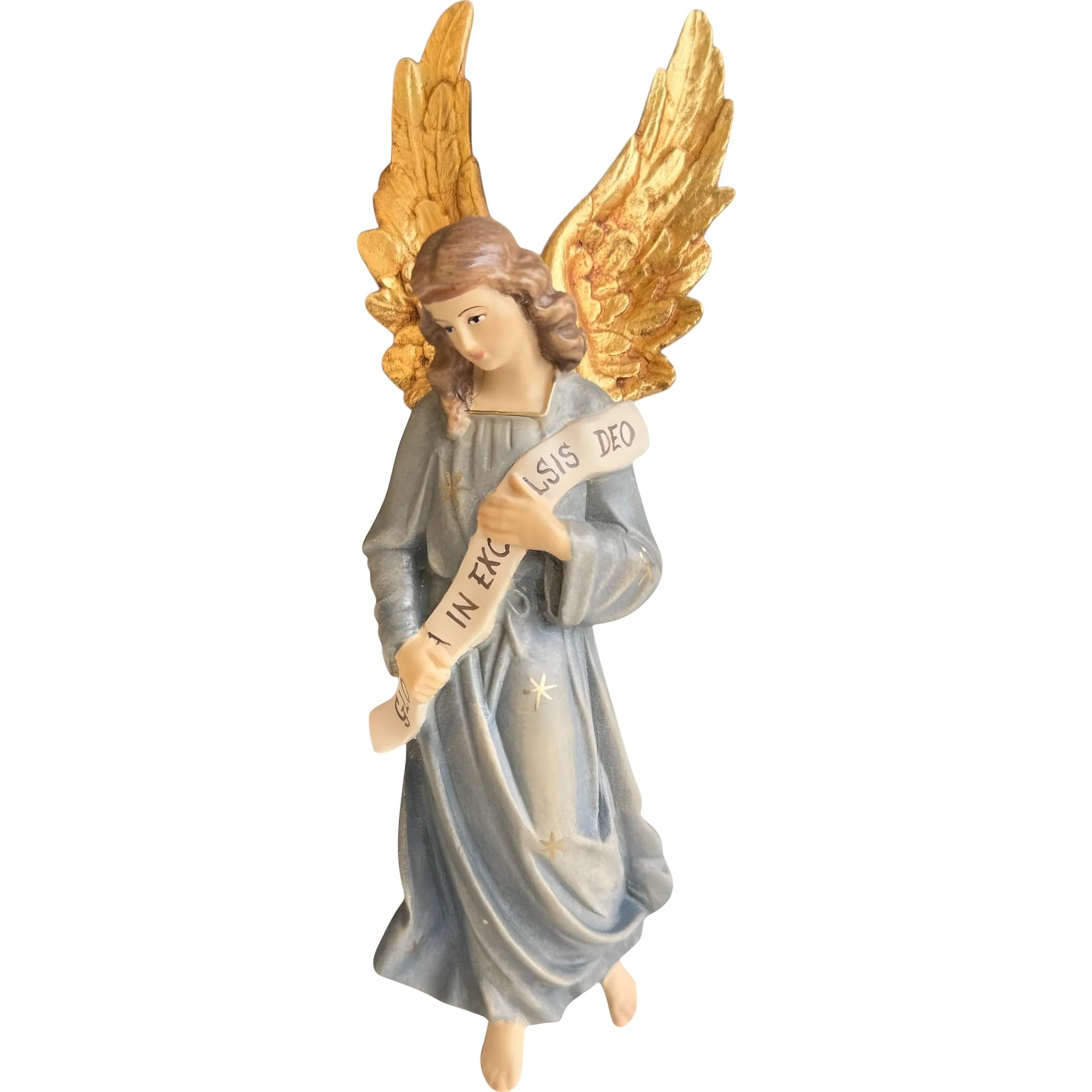 Dolfi Colored Maple Wood Angel for Nativity Scene