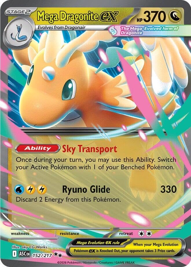 Pokemon - Mega Dragonite ex 152/217 - Ascended Heroes - Ultra Rare - Foil - Single Card
