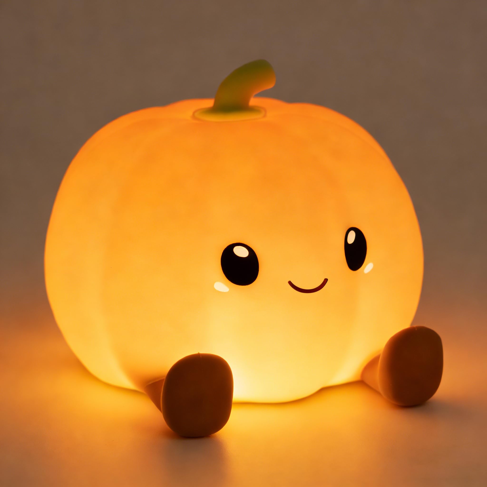 BTOIURF Kids Night Light with Timer Nursery Light Lamp Touch Control Silicone Rechargeable Pumpkin NightLight for Baby Bedside Lamp Gift for Children Toddlers Women Teen Girls
